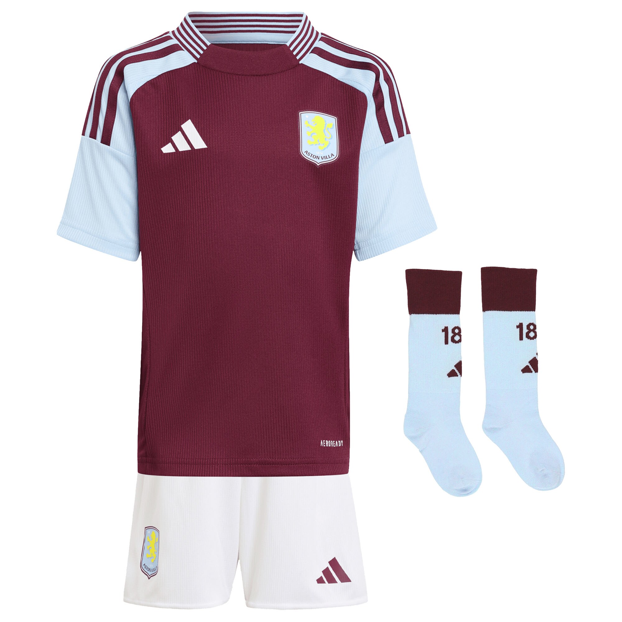 Aston Villa aston villa adidas home mini kit 2024-25 with bogarde 26 printing Collection | AVFC Jerseys & Fan Gear