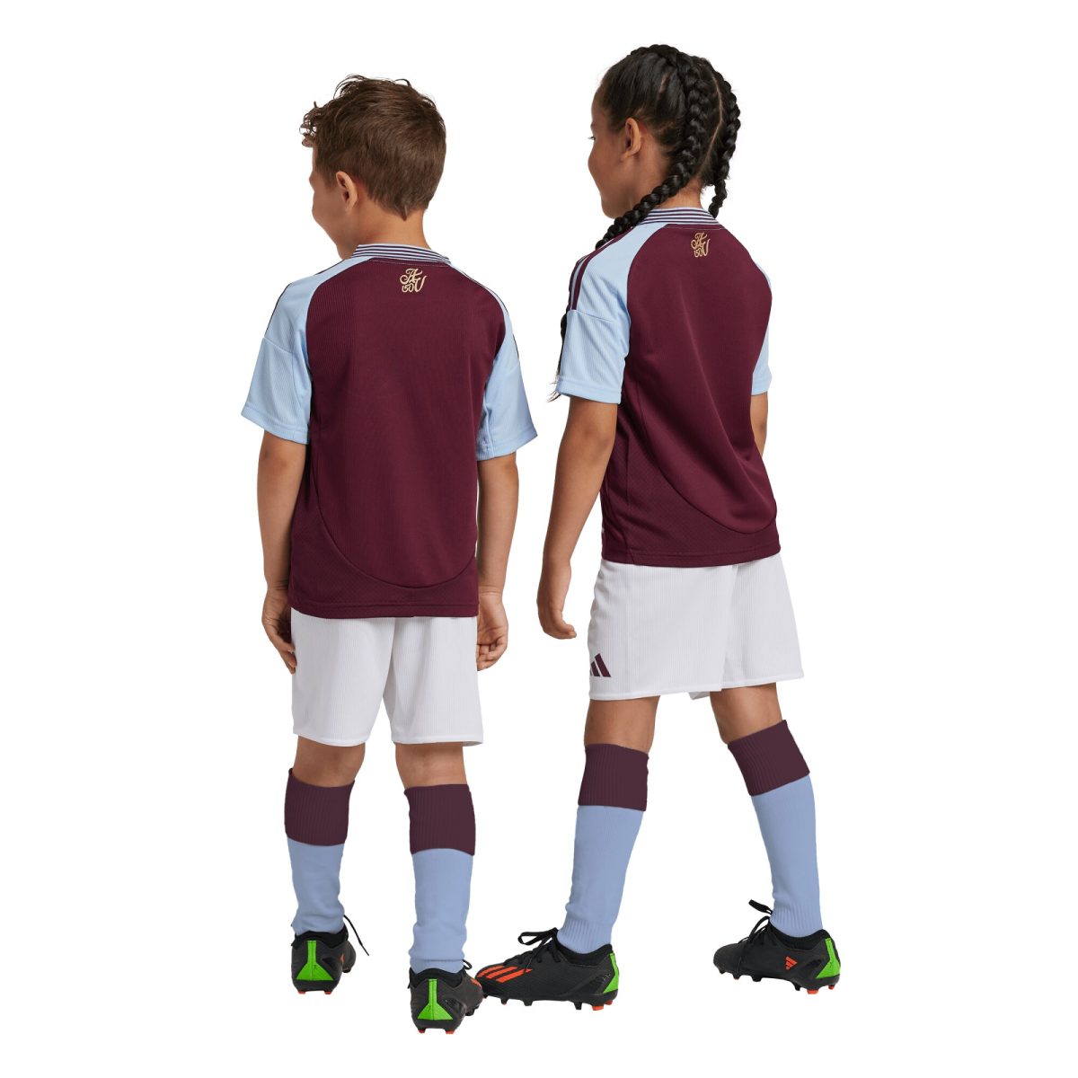 Aston Villa aston villa adidas home mini kit 2024-25 with custom printing Collection | AVFC Jerseys & Fan Gear