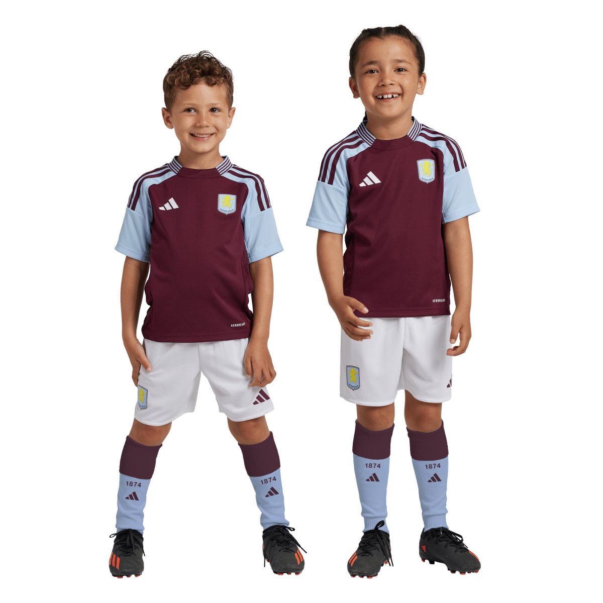 Aston Villa aston villa adidas home mini kit 2024-25 with custom printing Collection | AVFC Jerseys & Fan Gear