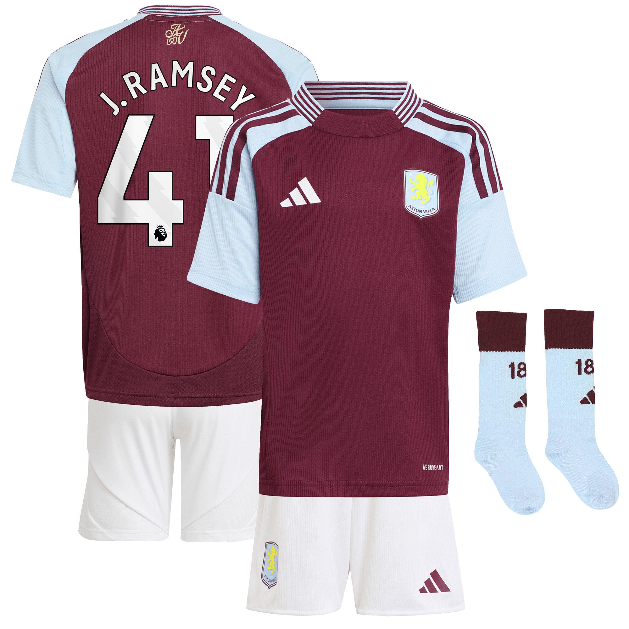 Aston Villa aston villa adidas home mini kit 2024-25 with j. ramsey 41 printing Collection | AVFC Jerseys & Fan Gear