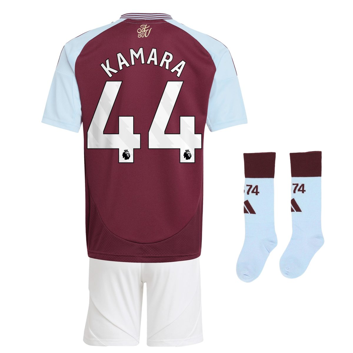 Aston Villa aston villa adidas home mini kit 2024-25 with kamara 44 printing Collection | AVFC Jerseys & Fan Gear