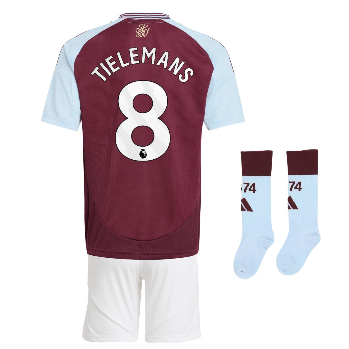 Aston Villa aston villa adidas home mini kit 2024-25 with tielemans 8 printing Collection | AVFC Jerseys & Fan Gear