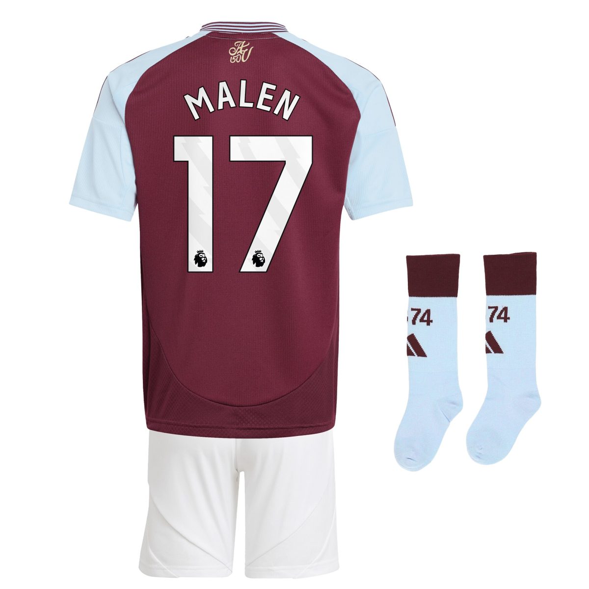 Aston Villa aston villa adidas home mini kit 2024-26 with malen 17 printing Collection | AVFC Jerseys & Fan Gear