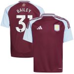 Aston Villa aston villa adidas home shirt 2024-25 – kids with bailey 31 printing Collection | AVFC Jerseys & Fan Gear