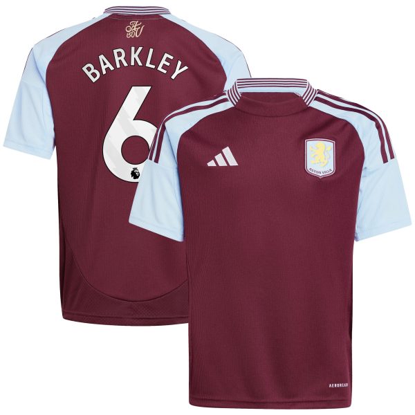 Aston Villa aston villa adidas home shirt 2024-25 – kids with barkley 6 printing Collection | AVFC Jerseys & Fan Gear