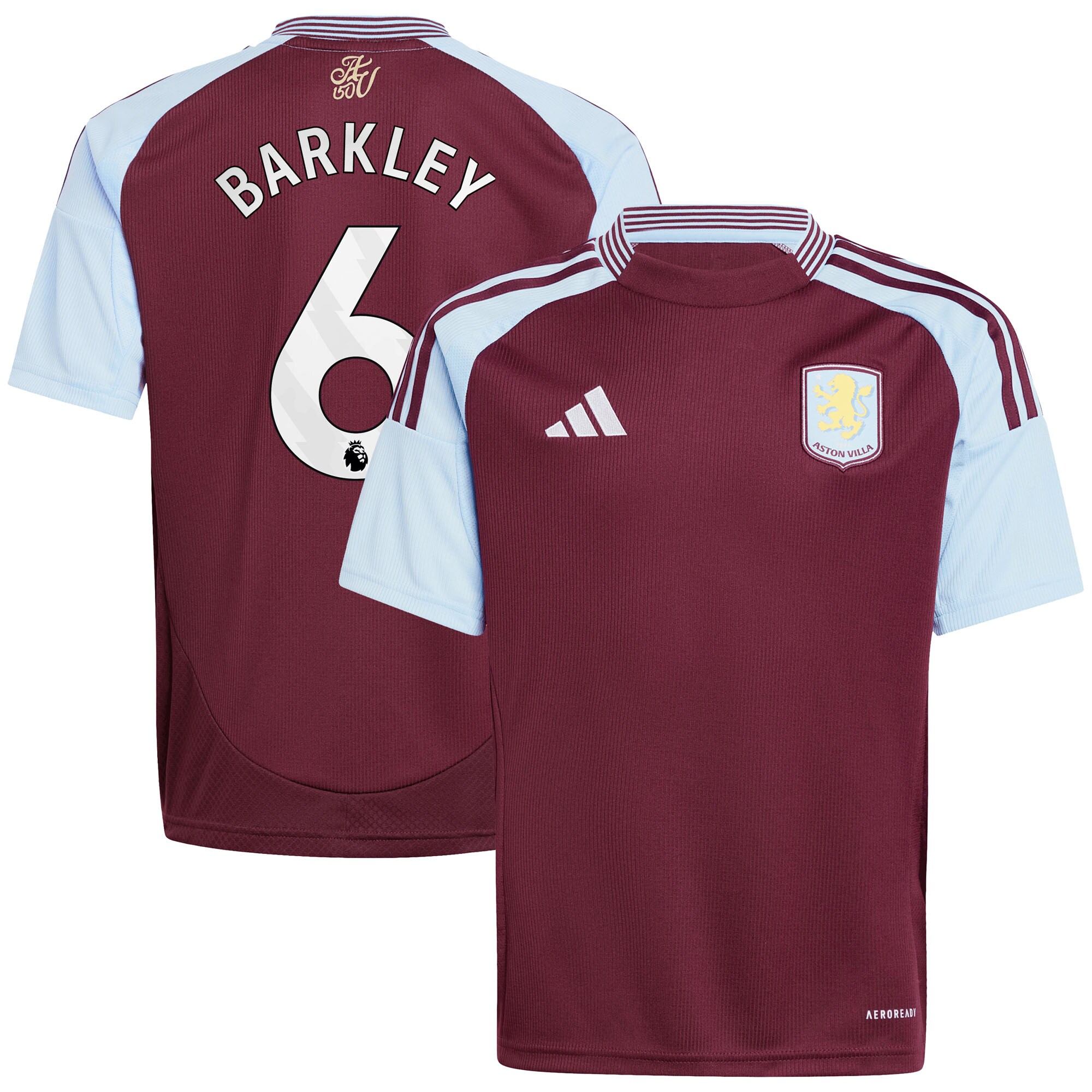Aston Villa aston villa adidas home shirt 2024-25 – kids with barkley 6 printing Collection | AVFC Jerseys & Fan Gear