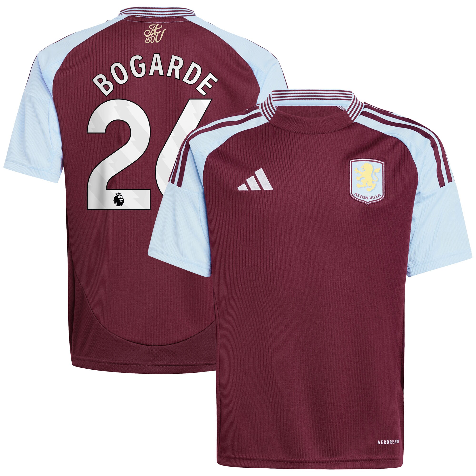 Aston Villa aston villa adidas home shirt 2024-25 – kids with bogarde 26 printing Collection | AVFC Jerseys & Fan Gear