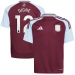 Aston Villa aston villa adidas home shirt 2024-25 – kids with digne 12 printing Collection | AVFC Jerseys & Fan Gear