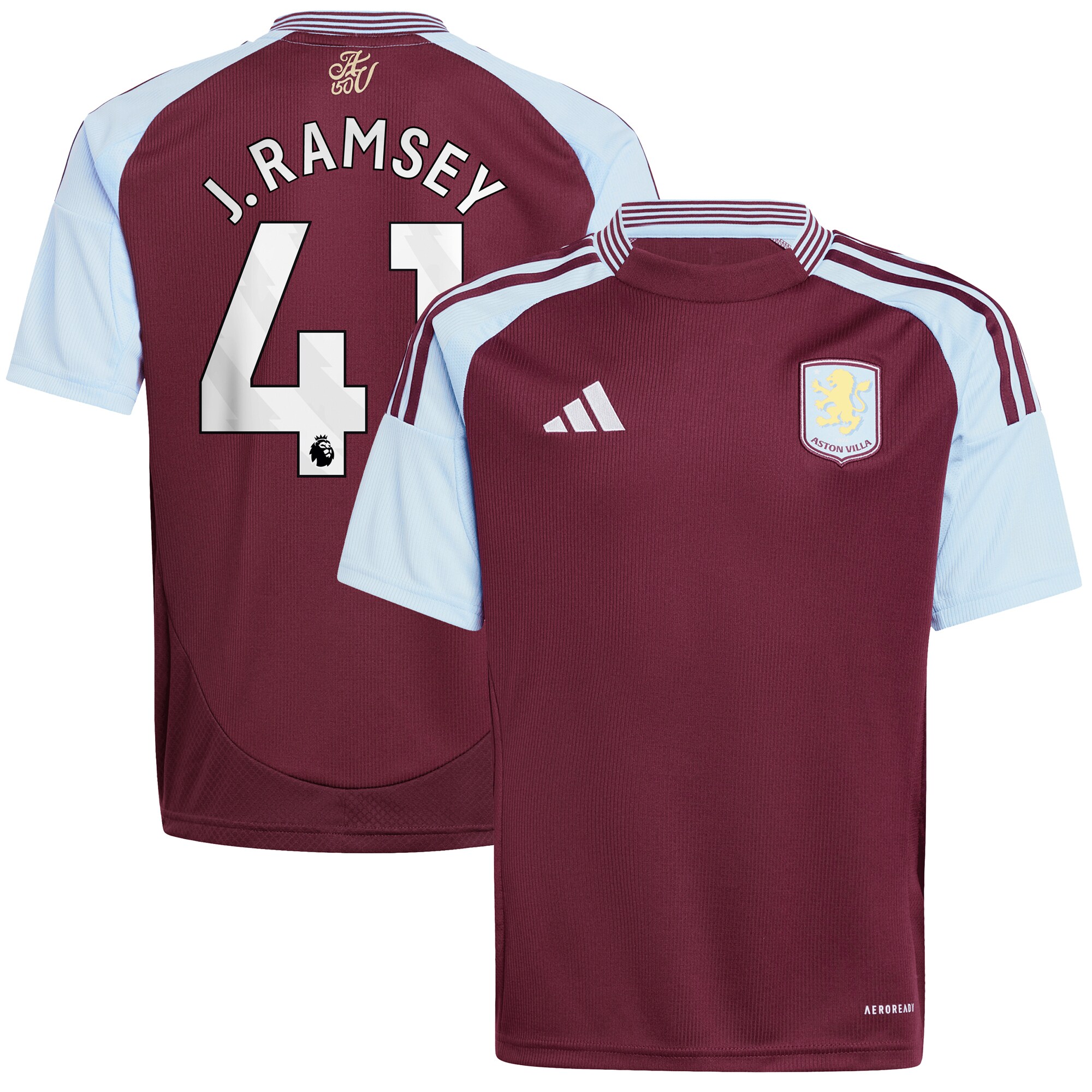 Aston Villa aston villa adidas home shirt 2024-25 – kids with j. ramsey 41 printing Collection | AVFC Jerseys & Fan Gear