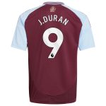 Aston Villa aston villa adidas home shirt 2024-25 – kids with j.duran 9 printing Collection | AVFC Jerseys & Fan Gear