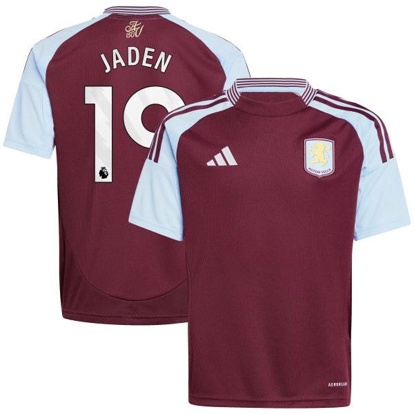 Aston Villa aston villa adidas home shirt 2024-25 – kids with jaden 19 printing Collection | AVFC Jerseys & Fan Gear