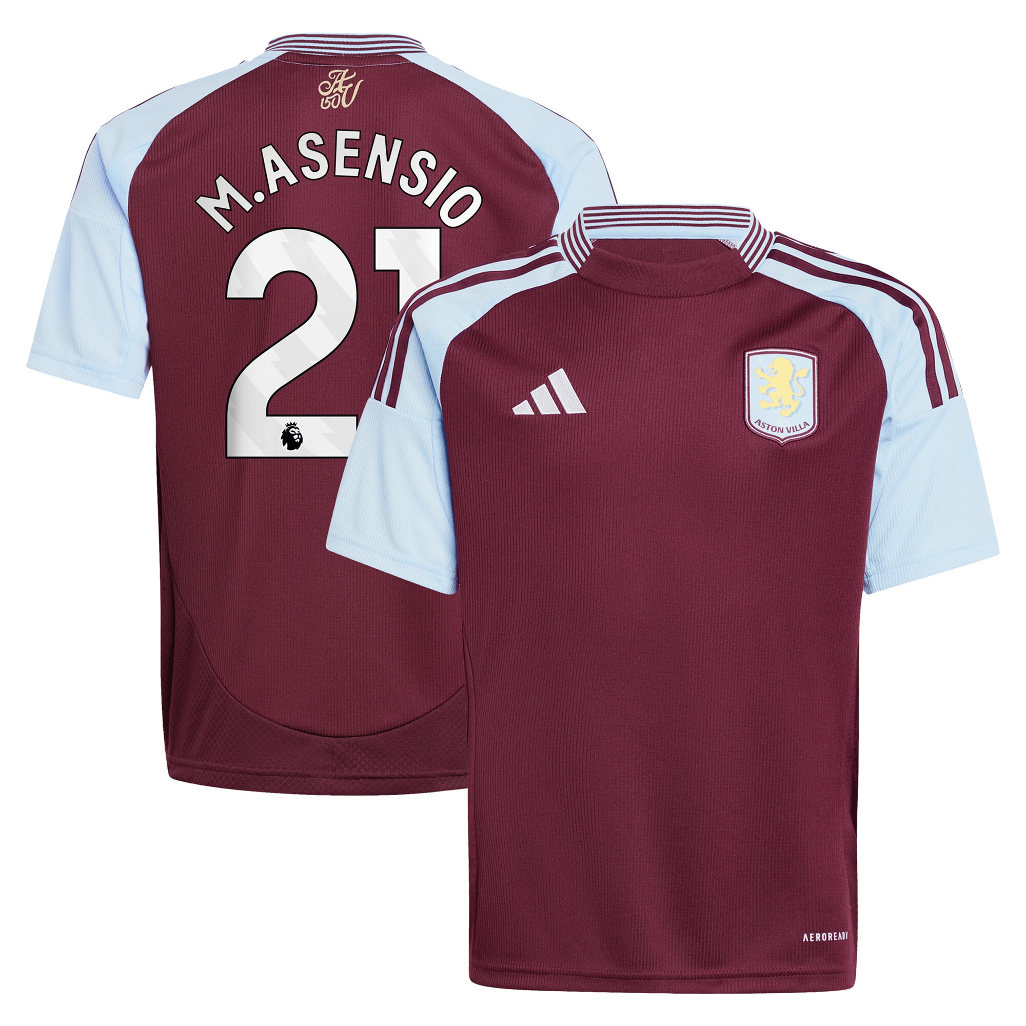 Aston Villa aston villa adidas home shirt 2024-25 – kids with m.asensio 21 printing Collection | AVFC Jerseys & Fan Gear