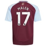 Aston Villa aston villa adidas home shirt 2024-25 – kids with malen 17 printing Collection | AVFC Jerseys & Fan Gear
