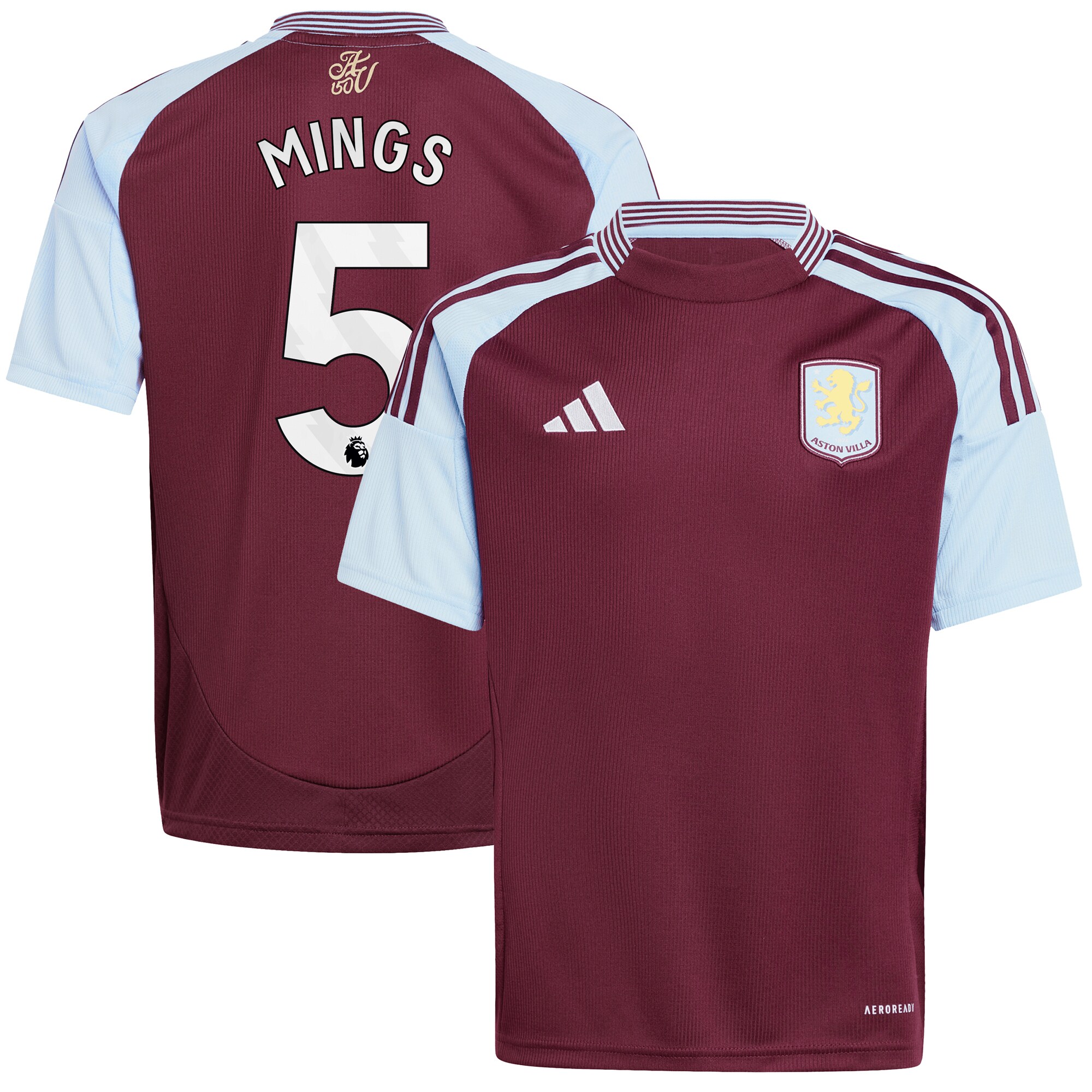 Aston Villa aston villa adidas home shirt 2024-25 – kids with mings 5 printing Collection | AVFC Jerseys & Fan Gear