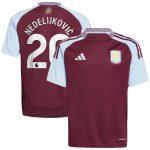 Aston Villa aston villa adidas home shirt 2024-25 – kids with nedeljković 20 printing Collection | AVFC Jerseys & Fan Gear