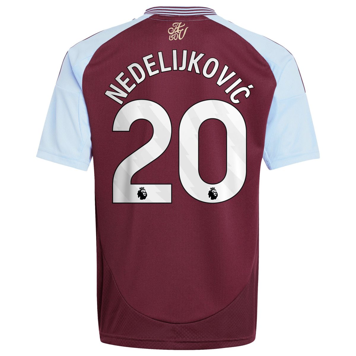 Aston Villa aston villa adidas home shirt 2024-25 – kids with nedeljković 20 printing Collection | AVFC Jerseys & Fan Gear