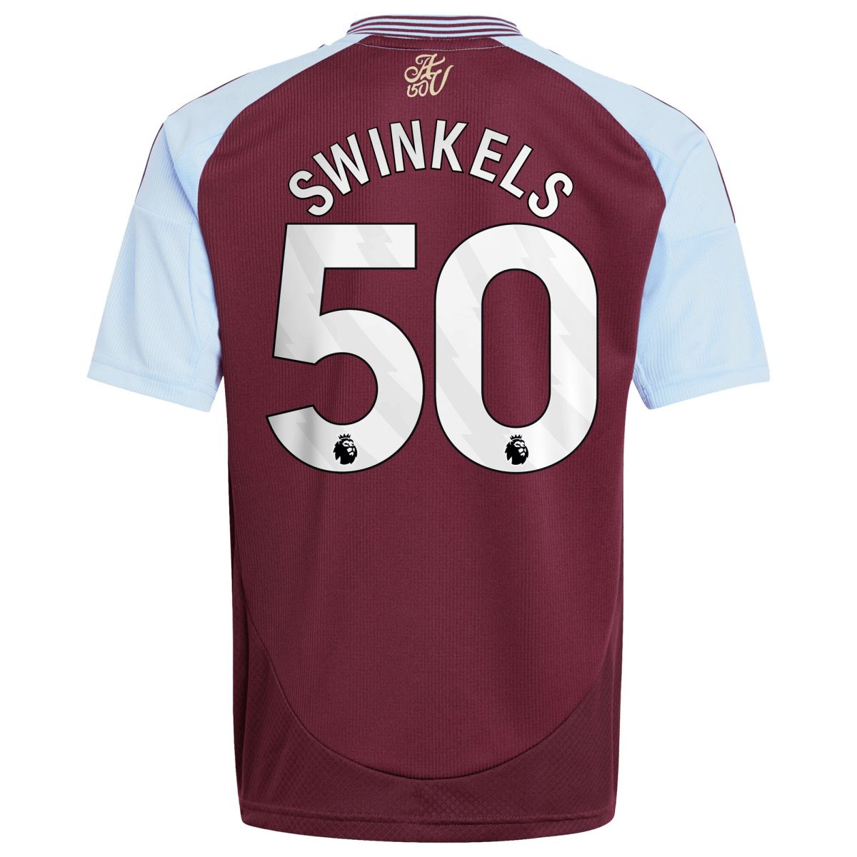 Aston Villa aston villa adidas home shirt 2024-25 – kids with swinkels 50 printing Collection | AVFC Jerseys & Fan Gear