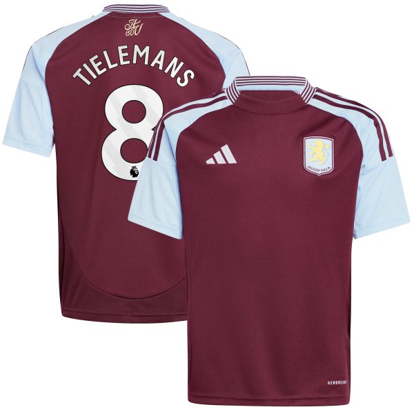 Aston Villa aston villa adidas home shirt 2024-25 – kids with tielemans 8 printing Collection | AVFC Jerseys & Fan Gear