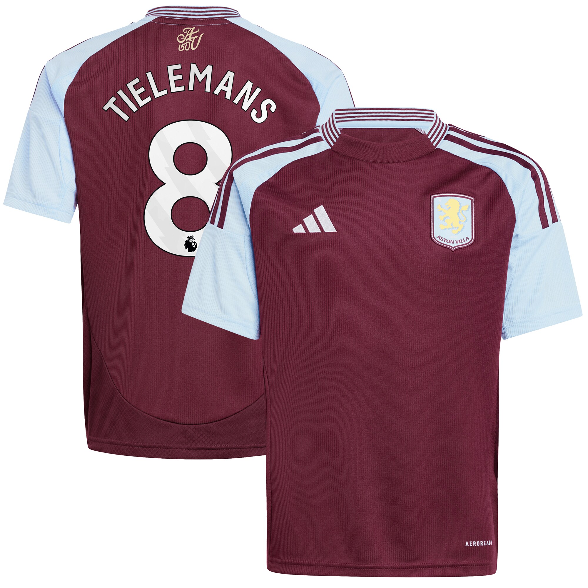 Aston Villa aston villa adidas home shirt 2024-25 – kids with tielemans 8 printing Collection | AVFC Jerseys & Fan Gear