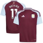 Aston Villa aston villa adidas home shirt 2024-25 – kids with watkins 11 printing Collection | AVFC Jerseys & Fan Gear