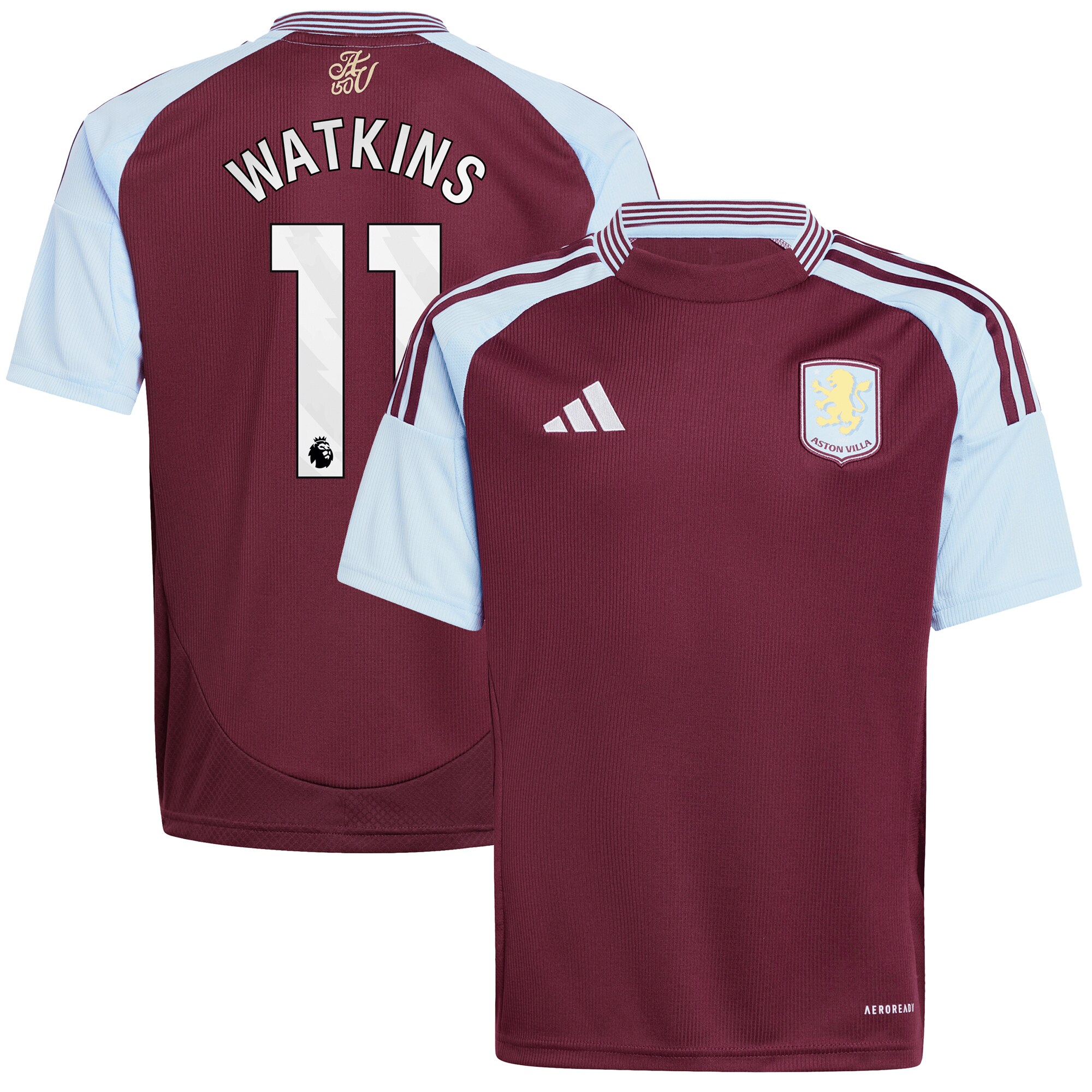 Aston Villa aston villa adidas home shirt 2024-25 – kids with watkins 11 printing Collection | AVFC Jerseys & Fan Gear