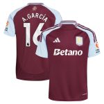 Aston Villa aston villa adidas home shirt 2024-25 with a.garcía 16 printing Collection | AVFC Jerseys & Fan Gear