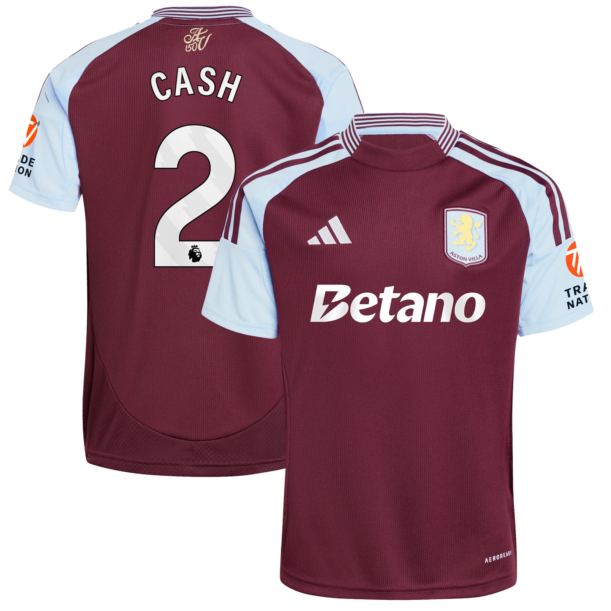 Aston Villa aston villa adidas home shirt 2024-25 with cash 2 printing Collection | AVFC Jerseys & Fan Gear