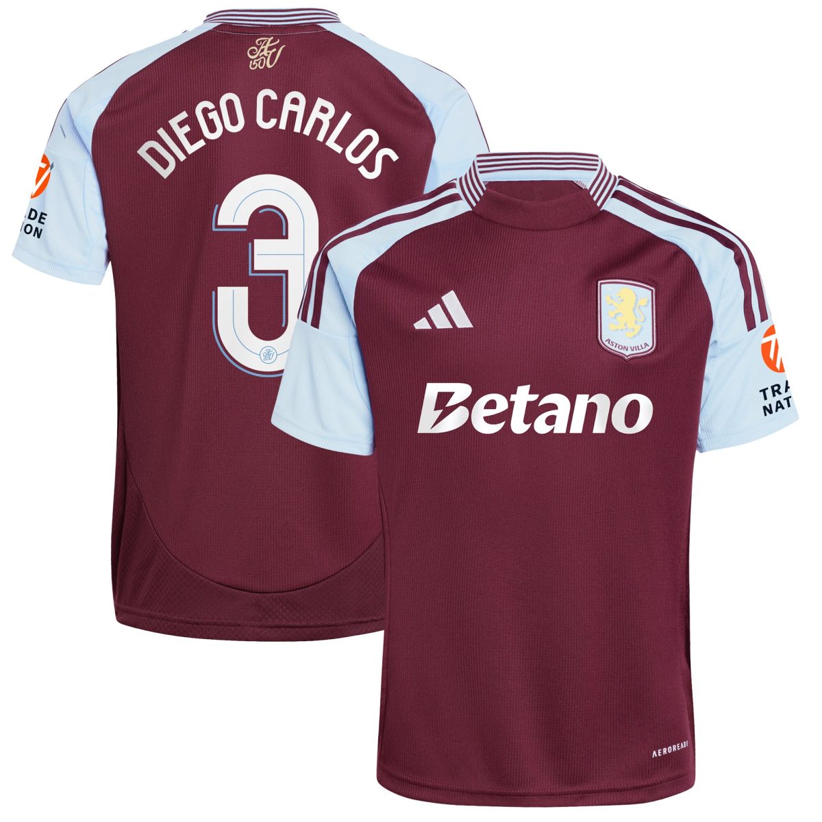 Aston Villa aston villa adidas home shirt 2024-25 with diego carlos 3 cup printing Collection | AVFC Jerseys & Fan Gear
