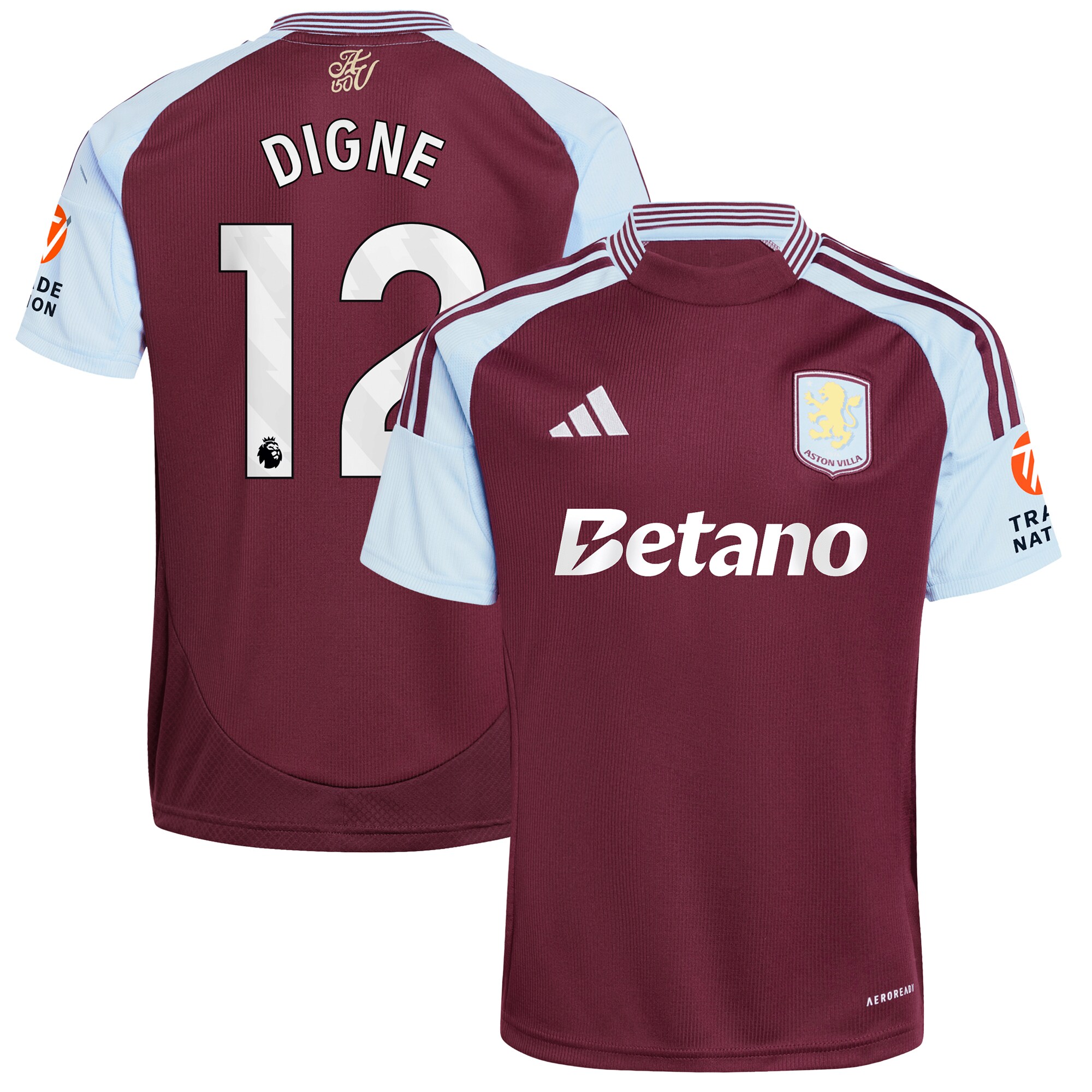 Aston Villa aston villa adidas home shirt 2024-25 with digne 12 printing Collection | AVFC Jerseys & Fan Gear