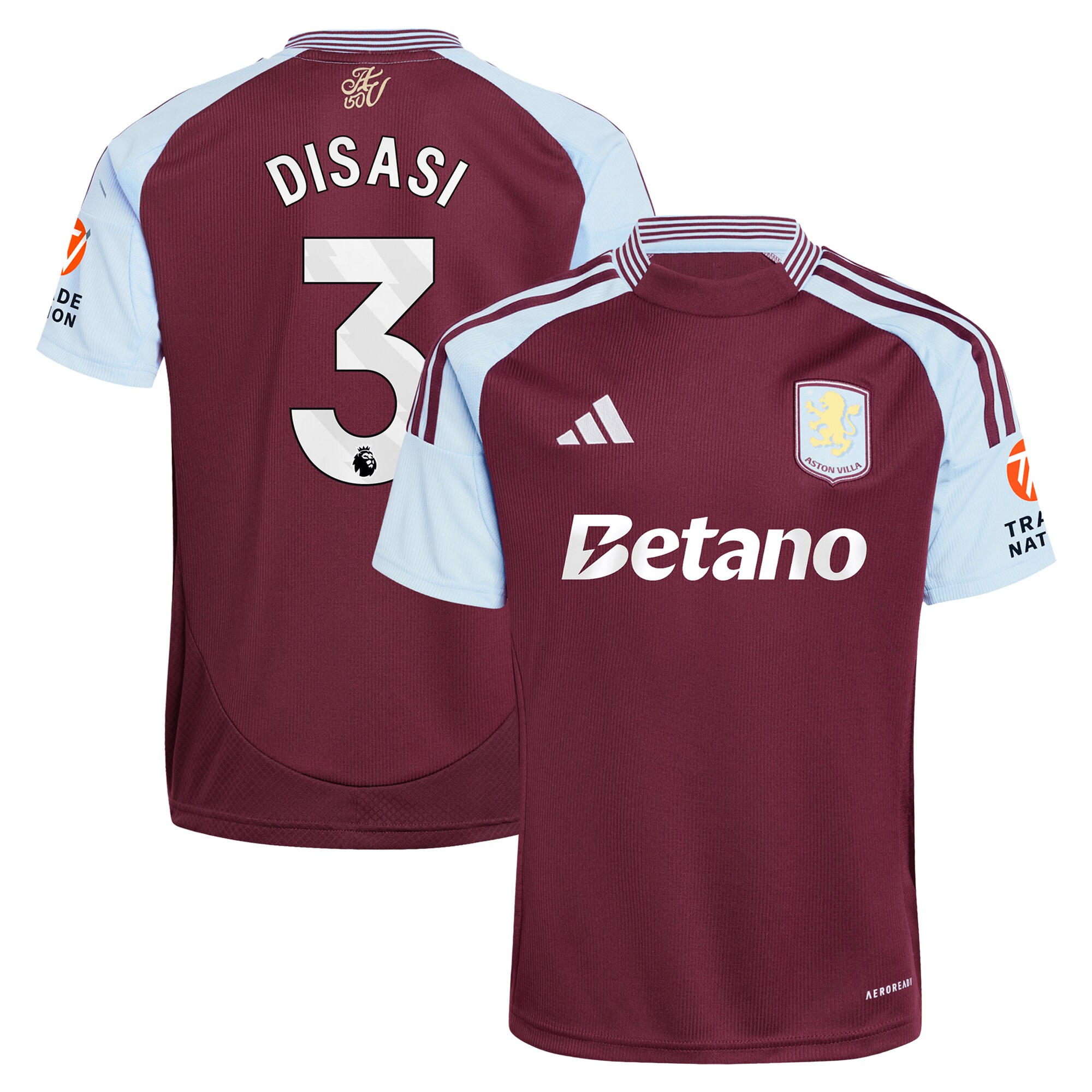 Aston Villa aston villa adidas home shirt 2024-25 with disasi 3 printing Collection | AVFC Jerseys & Fan Gear