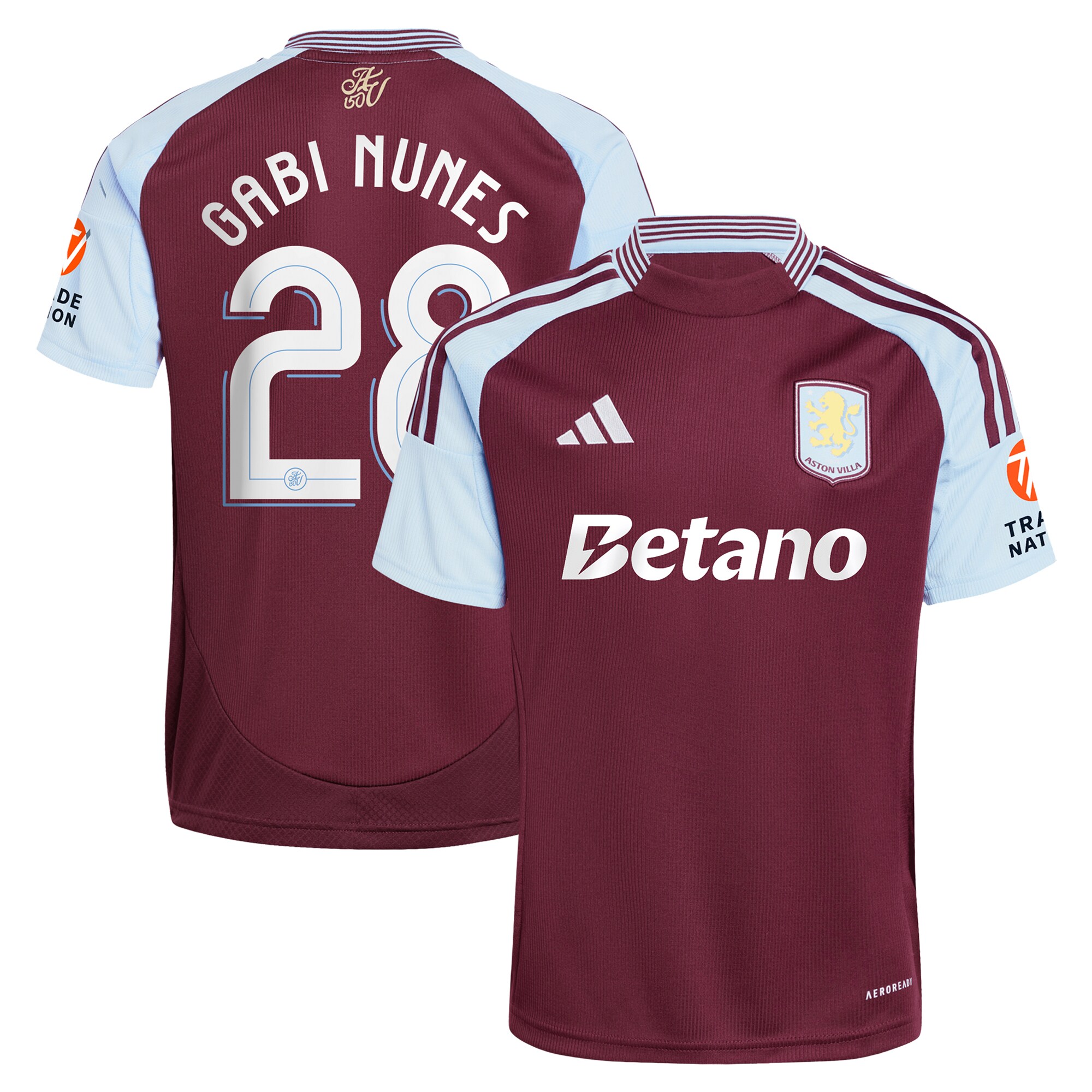 Aston Villa aston villa adidas home shirt 2024-25 with gabi nunes 28 cup printing Collection | AVFC Jerseys & Fan Gear