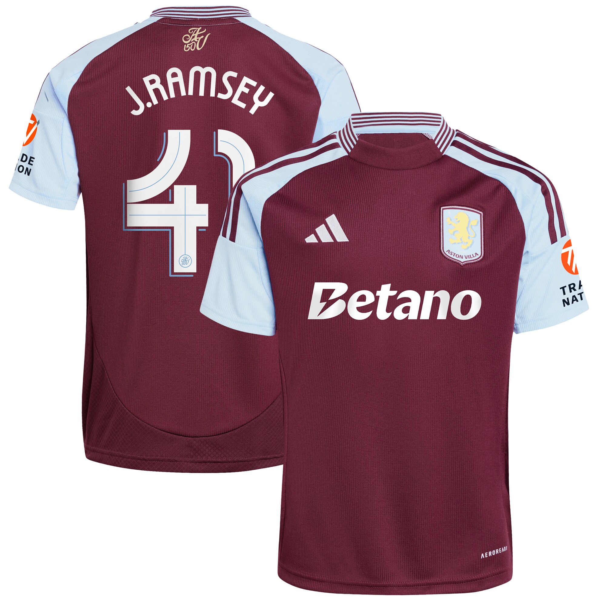 Aston Villa aston villa adidas home shirt 2024-25 with j. ramsey 41 cup printing Collection | AVFC Jerseys & Fan Gear