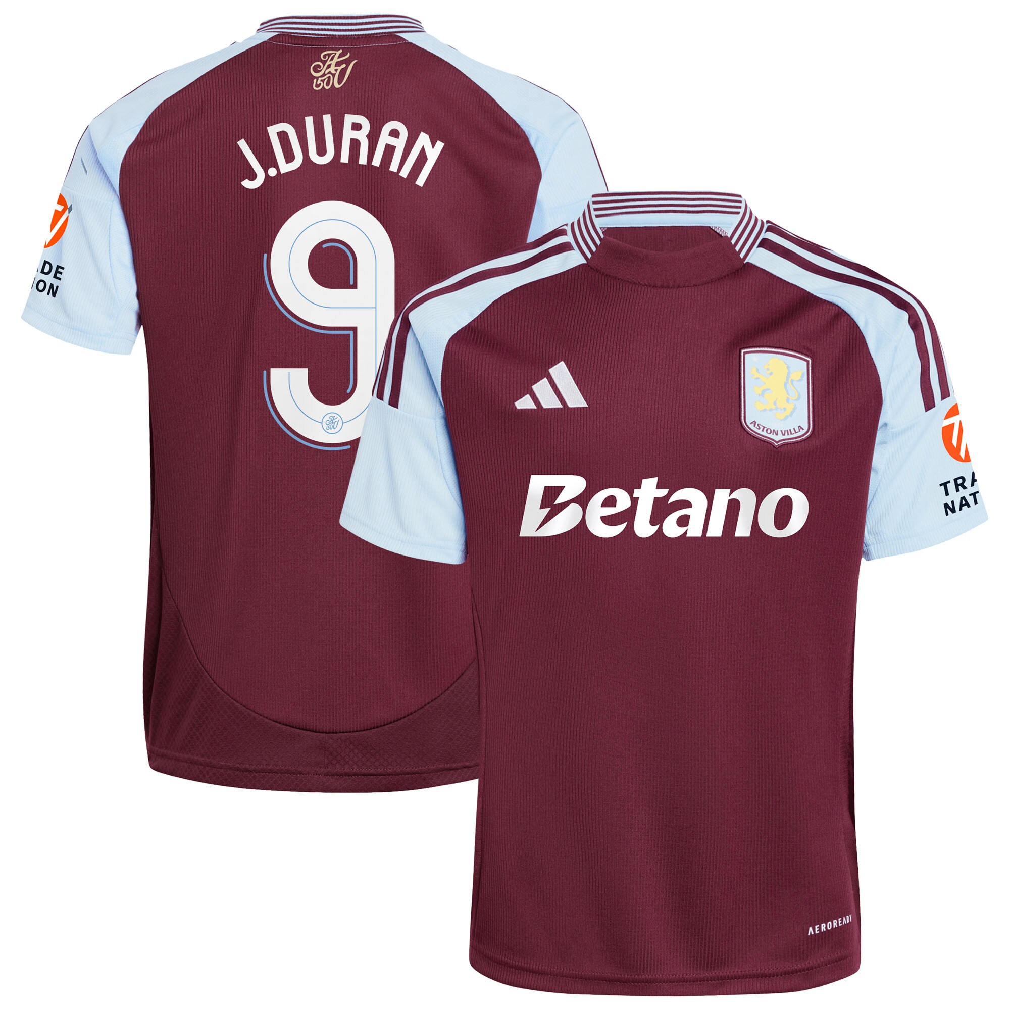 Aston Villa aston villa adidas home shirt 2024-25 with j.duran 9 cup printing Collection | AVFC Jerseys & Fan Gear