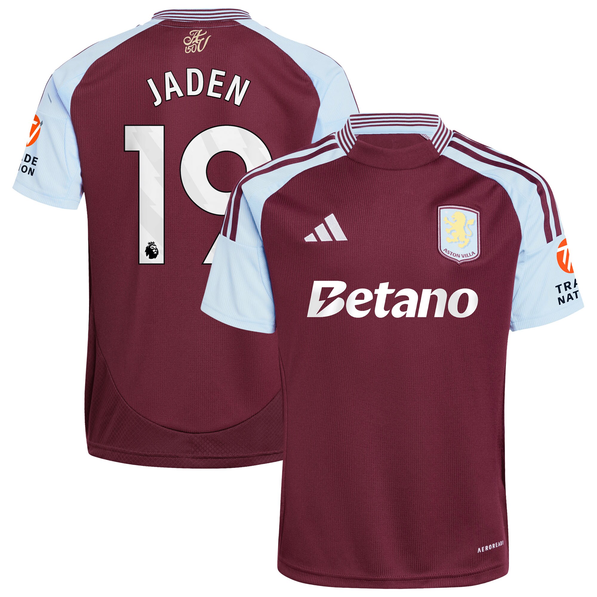 Aston Villa aston villa adidas home shirt 2024-25 with jaden 19 printing Collection | AVFC Jerseys & Fan Gear