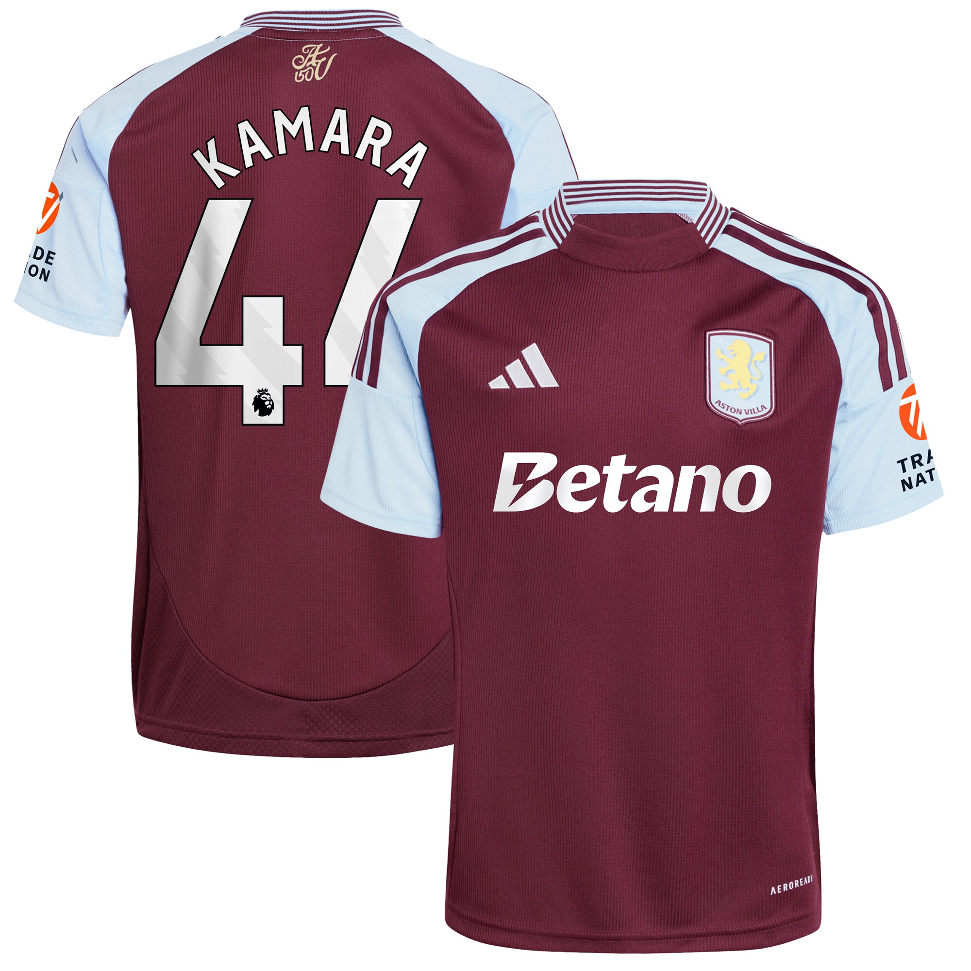 Aston Villa aston villa adidas home shirt 2024-25 with kamara 44 printing Collection | AVFC Jerseys & Fan Gear