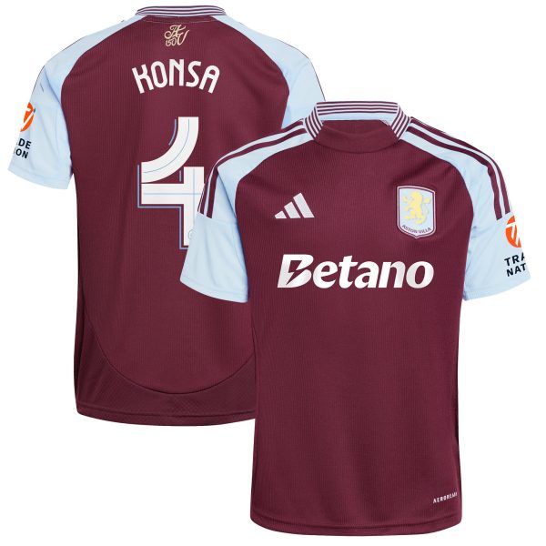 Aston Villa aston villa adidas home shirt 2024-25 with konsa 4 cup printing Collection | AVFC Jerseys & Fan Gear