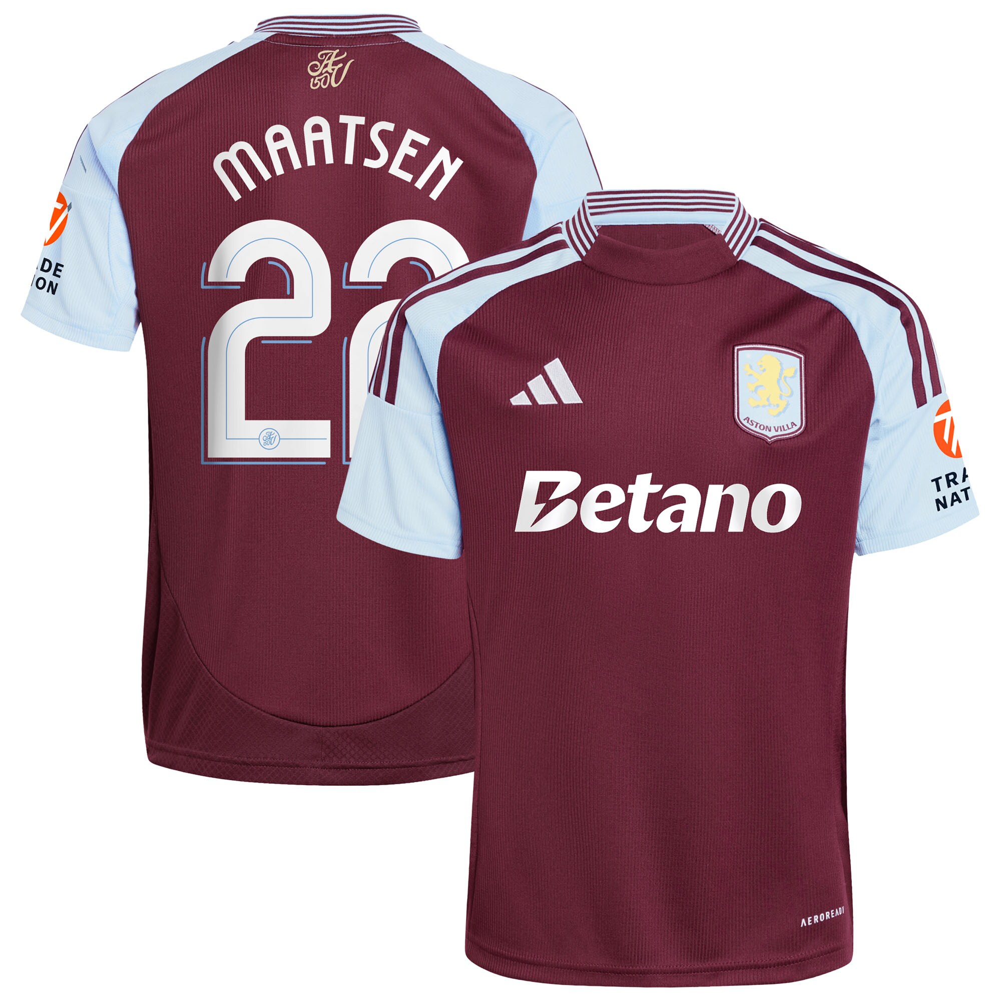 Aston Villa aston villa adidas home shirt 2024-25 with maatsen 22 cup printing Collection | AVFC Jerseys & Fan Gear