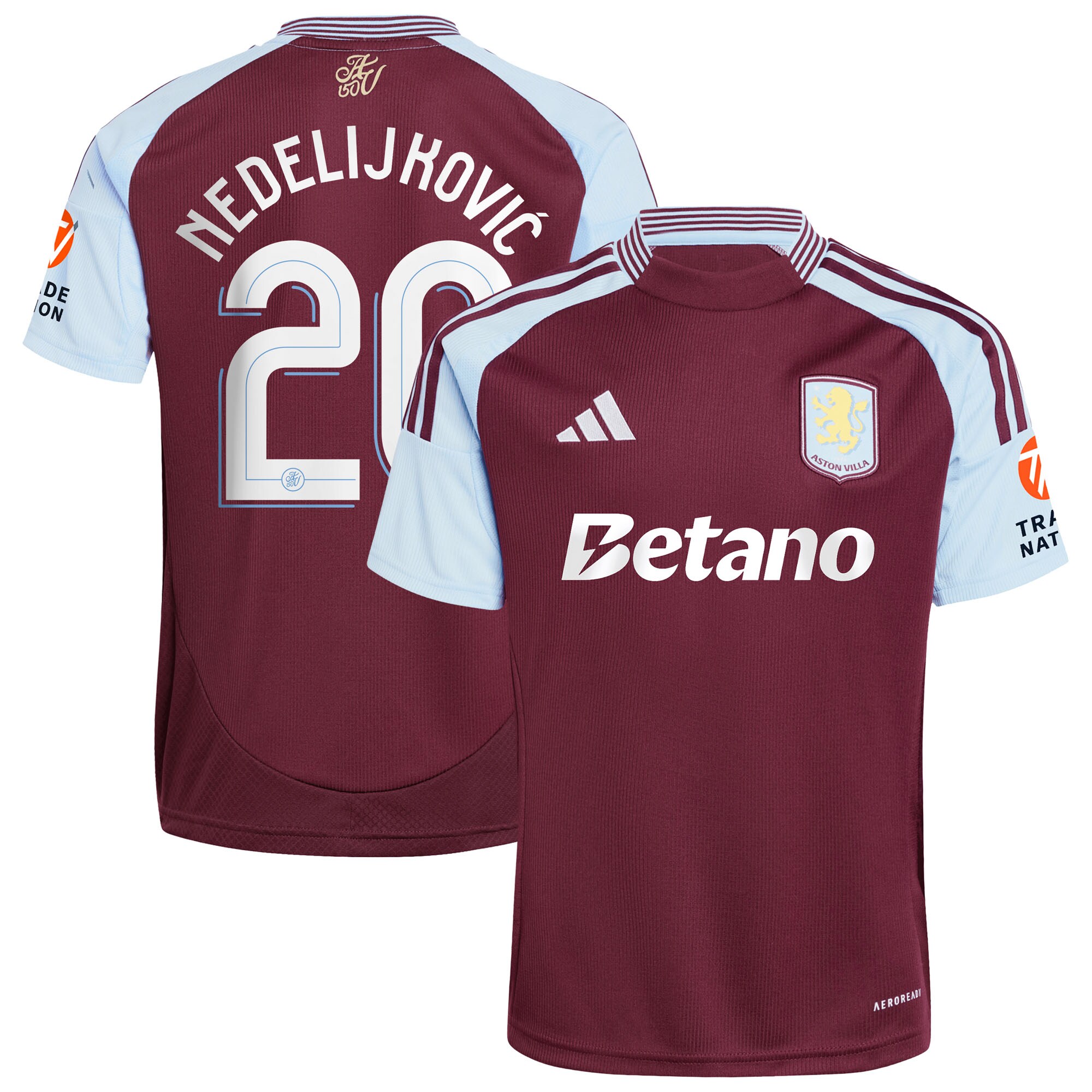 Aston Villa aston villa adidas home shirt 2024-25 with nedeljković 20 cup printing Collection | AVFC Jerseys & Fan Gear