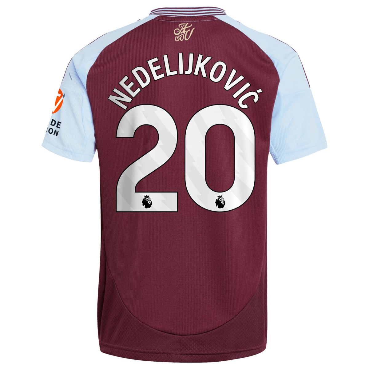 Aston Villa aston villa adidas home shirt 2024-25 with nedeljković 20 printing Collection | AVFC Jerseys & Fan Gear