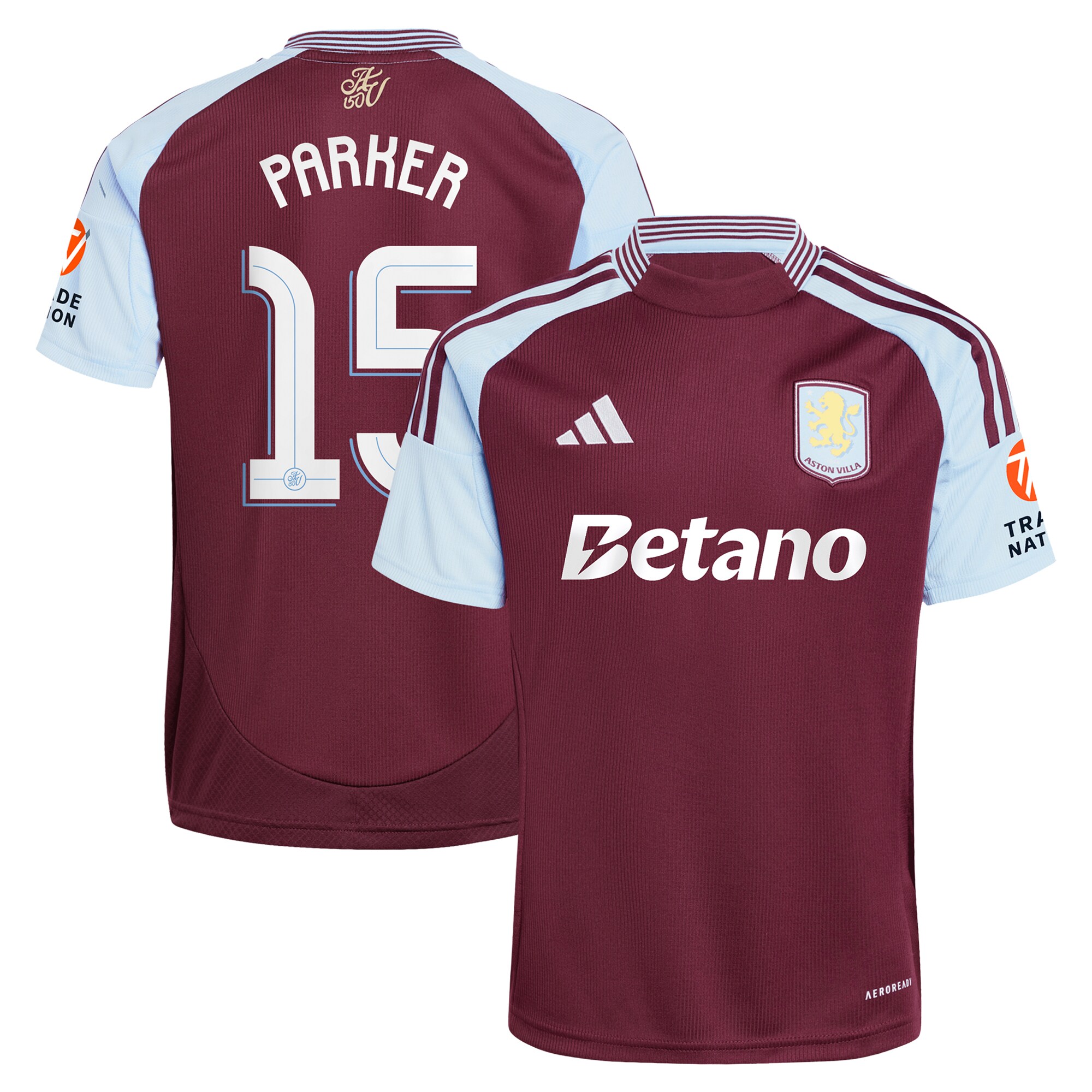 Aston Villa aston villa adidas home shirt 2024-25 with parker 15 cup printing Collection | AVFC Jerseys & Fan Gear