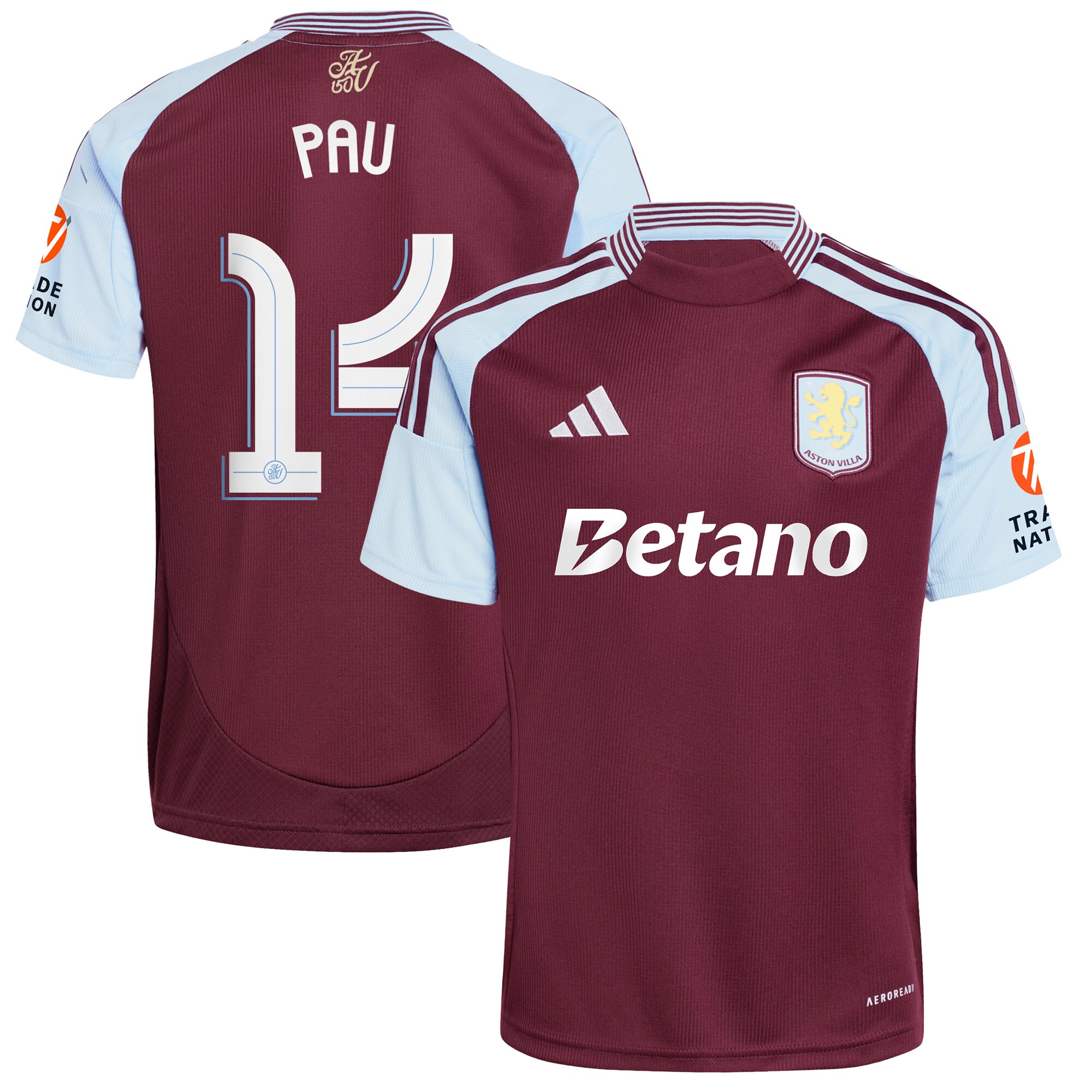 Aston Villa aston villa adidas home shirt 2024-25 with pau 14 cup printing Collection | AVFC Jerseys & Fan Gear