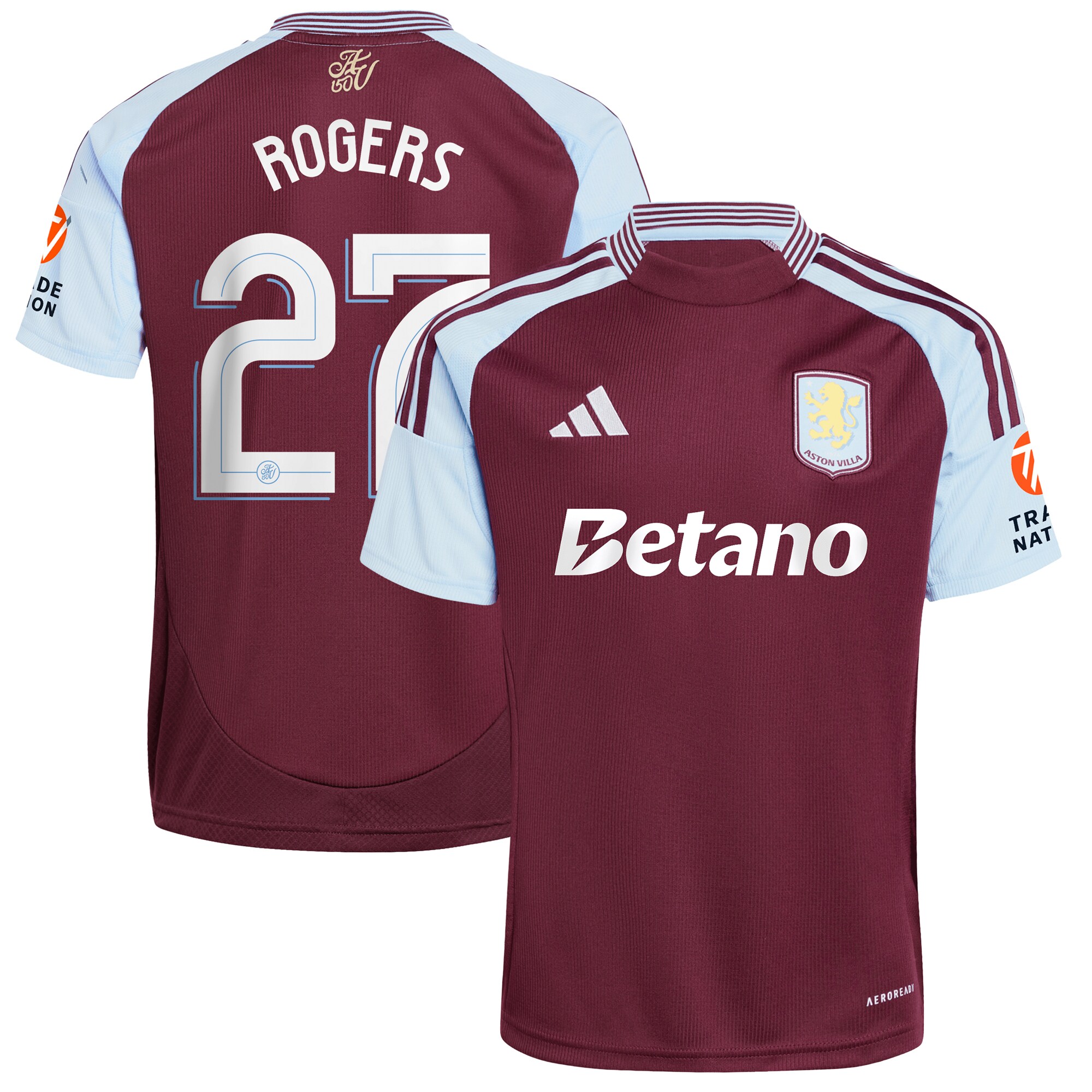 Aston Villa aston villa adidas home shirt 2024-25 with rogers 27 cup printing Collection | AVFC Jerseys & Fan Gear