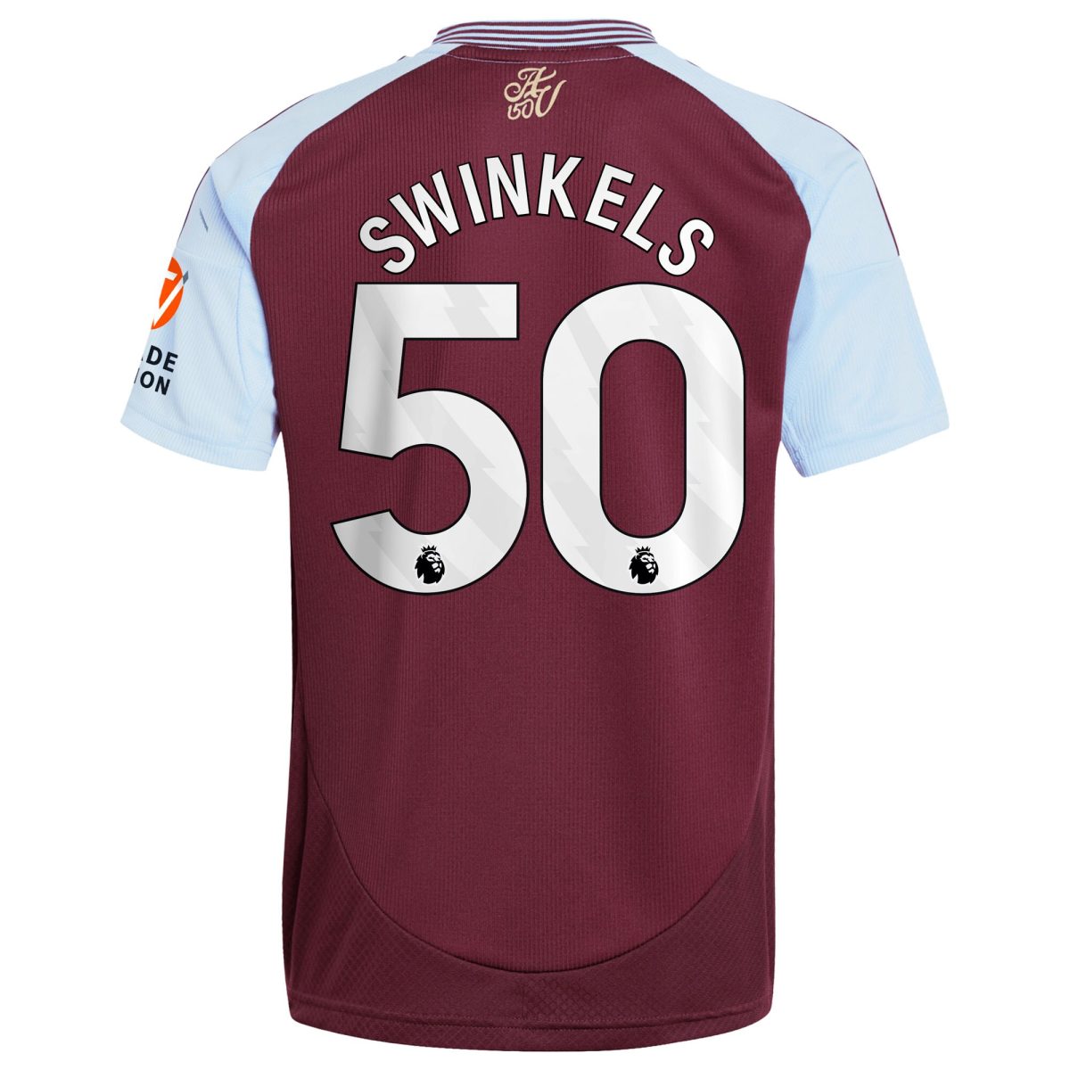 Aston Villa aston villa adidas home shirt 2024-25 with swinkels 50 printing Collection | AVFC Jerseys & Fan Gear