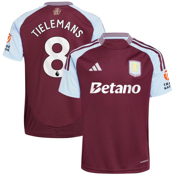 Aston Villa aston villa adidas home shirt 2024-25 with tielemans 8 printing Collection | AVFC Jerseys & Fan Gear