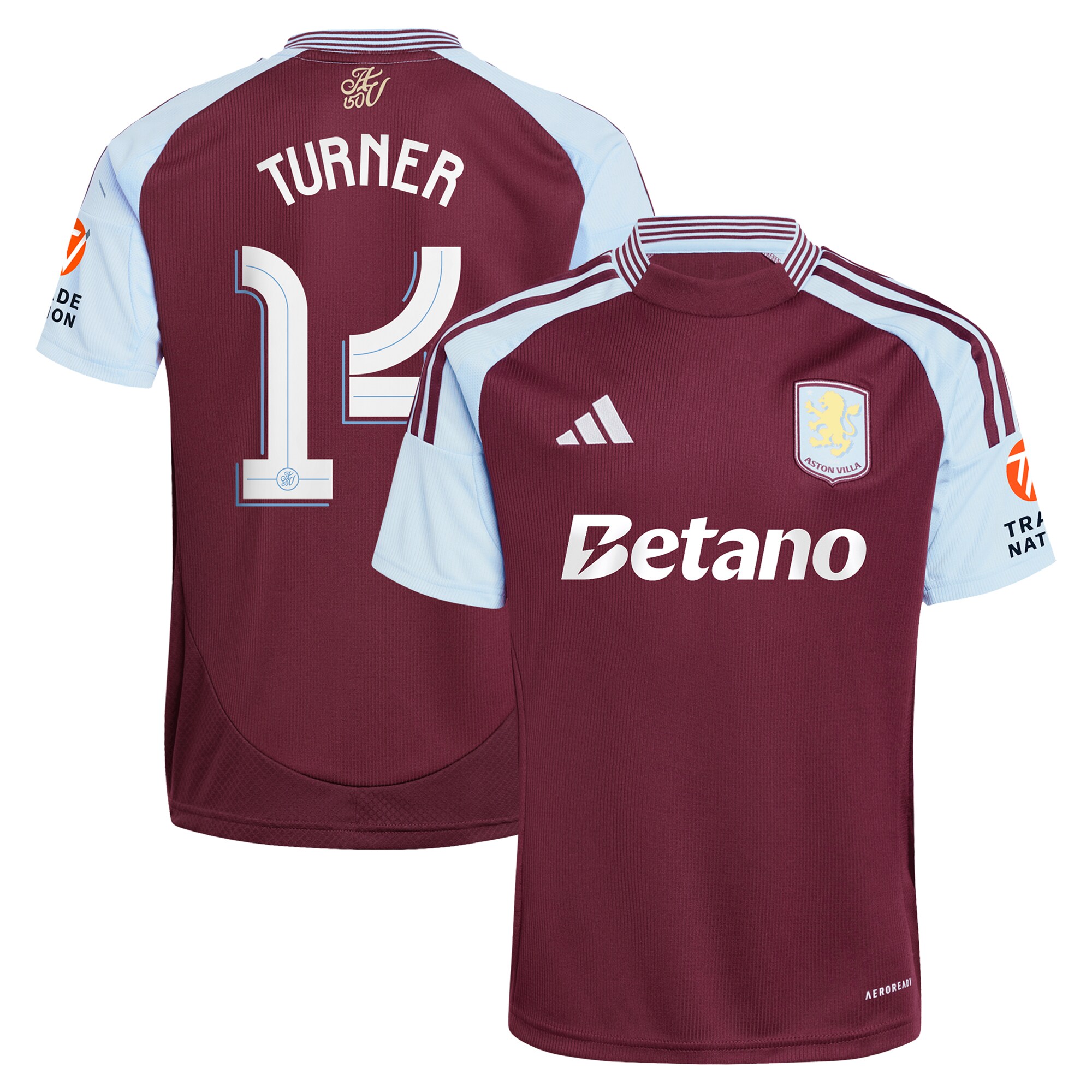 Aston Villa aston villa adidas home shirt 2024-25 with turner 14 cup printing Collection | AVFC Jerseys & Fan Gear