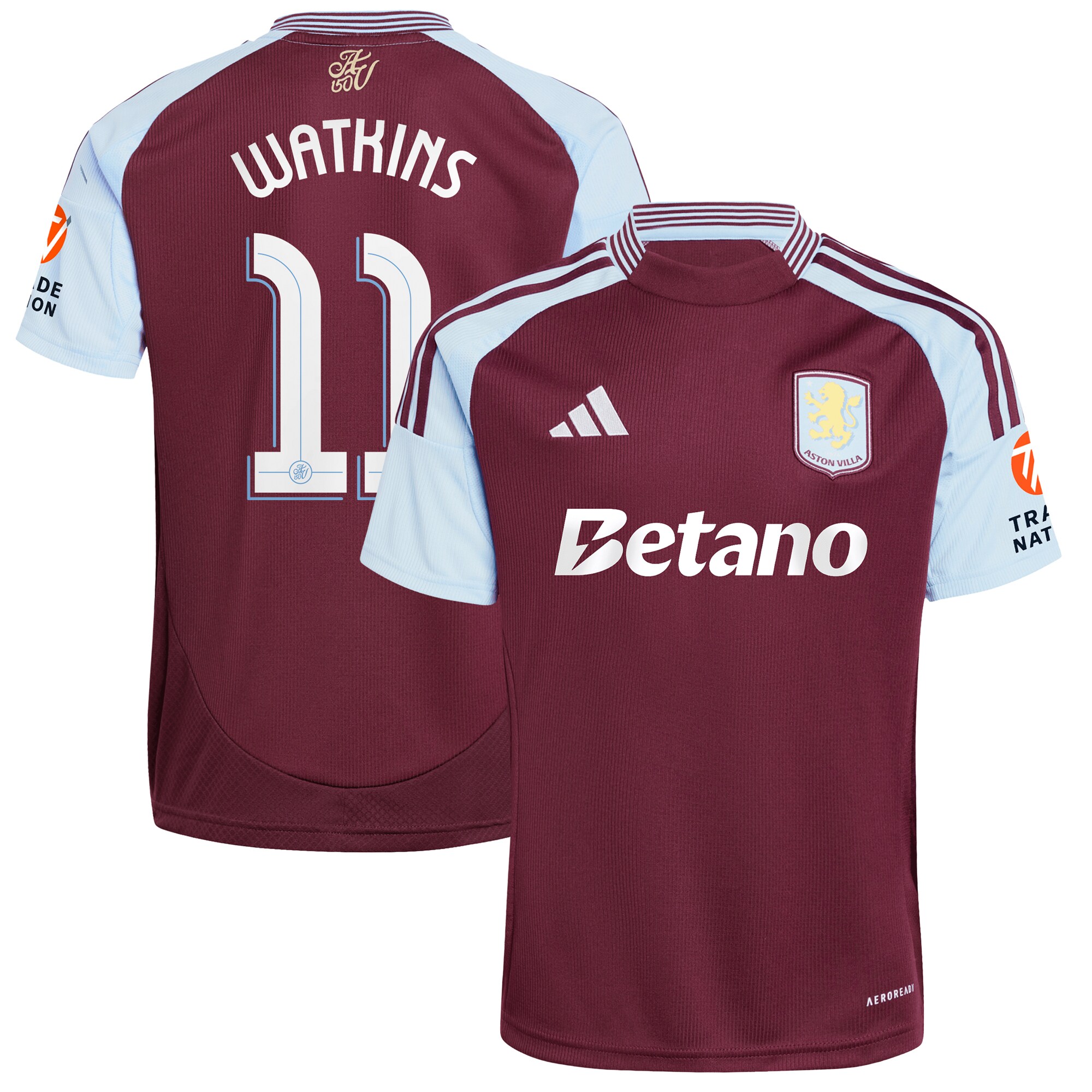 Aston Villa aston villa adidas home shirt 2024-25 with watkins 11 cup printing Collection | AVFC Jerseys & Fan Gear
