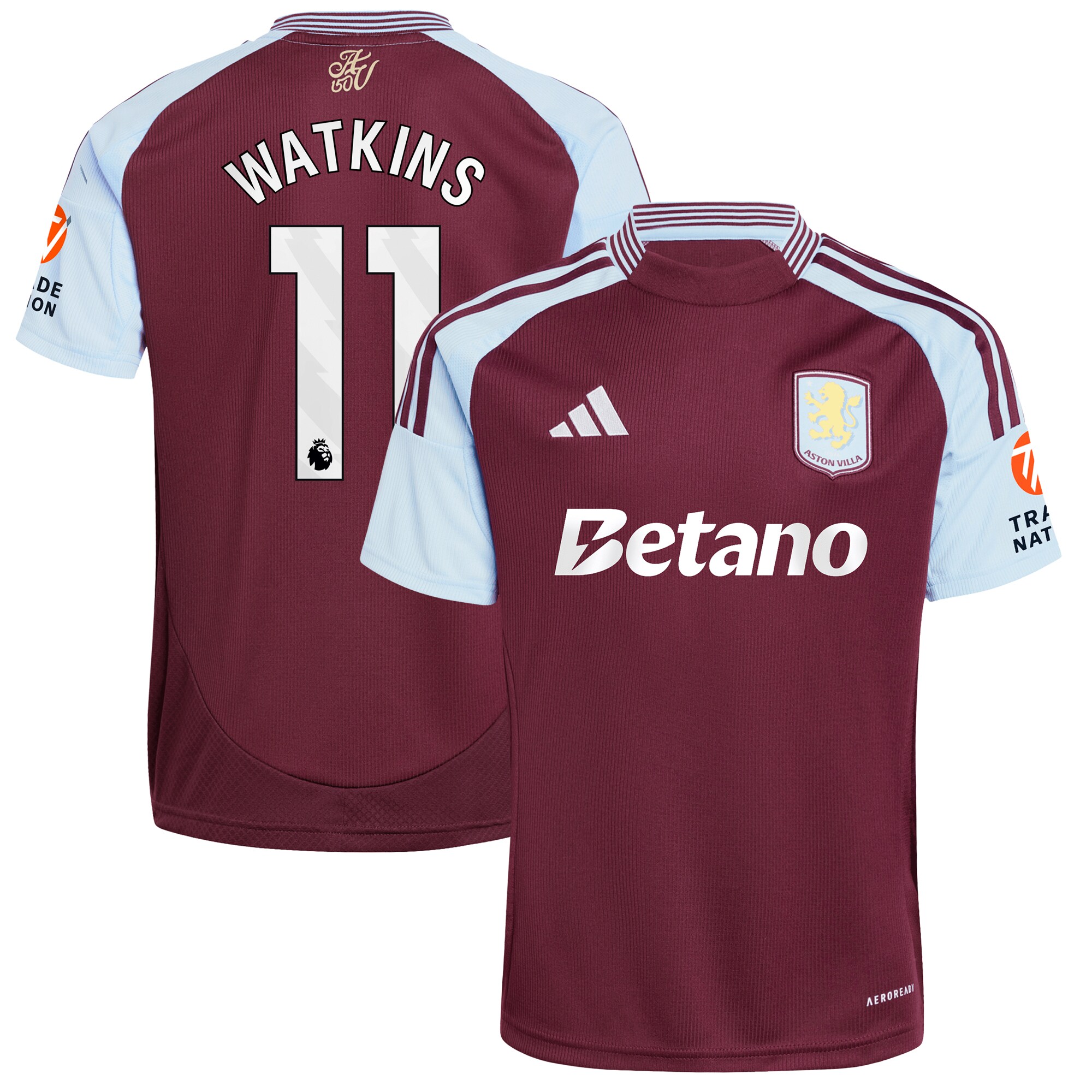 Aston Villa aston villa adidas home shirt 2024-25 with watkins 11 printing Collection | AVFC Jerseys & Fan Gear