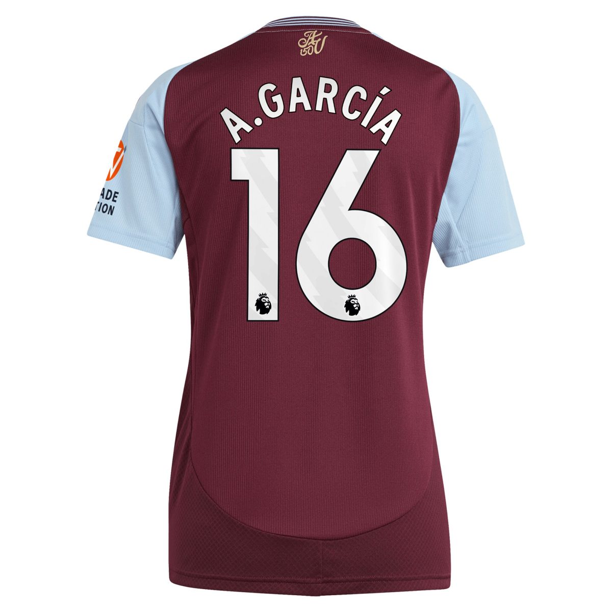 Aston Villa aston villa adidas home shirt 2024-25 – womens with a.garcía 16 printing Collection | AVFC Jerseys & Fan Gear
