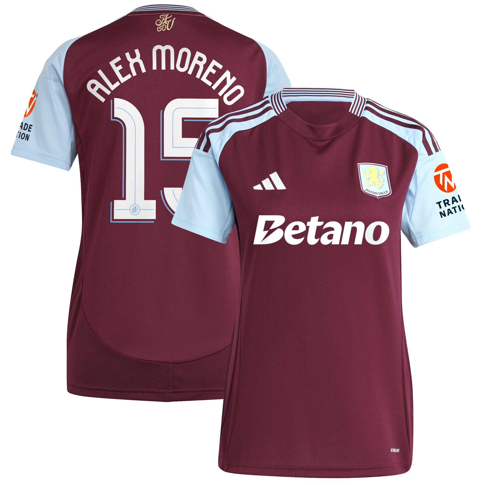 Aston Villa aston villa adidas home shirt 2024-25 – womens with alex moreno 15 cup printing Collection | AVFC Jerseys & Fan Gear