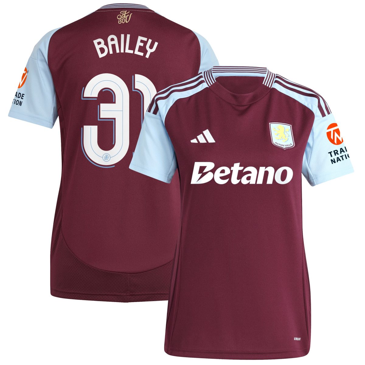 Aston Villa aston villa adidas home shirt 2024-25 – womens with bailey 31 cup printing Collection | AVFC Jerseys & Fan Gear